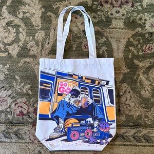 DUNKIN -NYC Subway Tote with Knicks Graphic